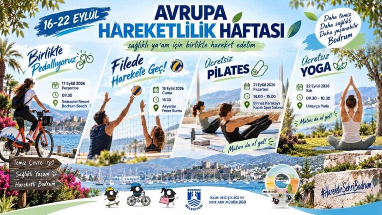 Bodrum Belediyesi Avrupa Hareketlilik Haftası programını açıkladı
